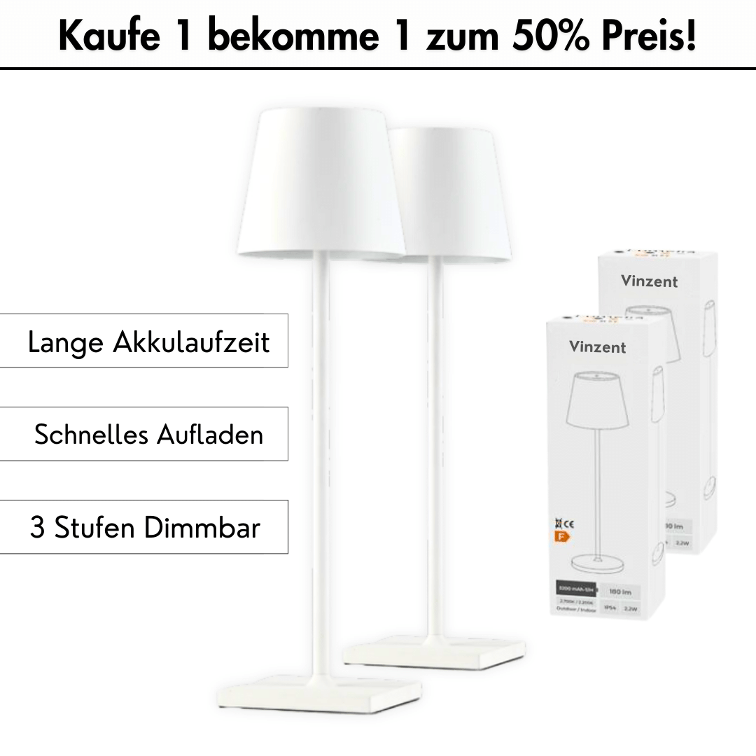 Vinzent - Kabellose Designer Lampe