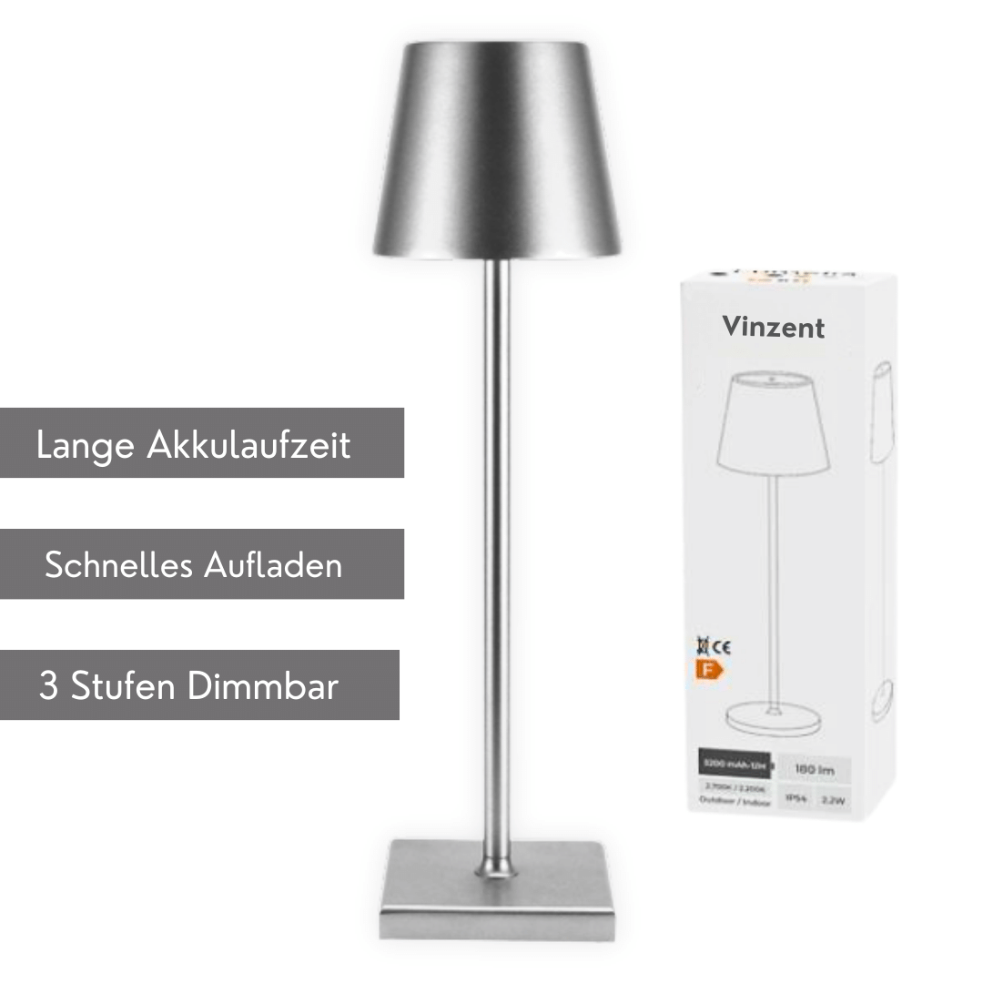 Vinzent - Kabellose Designer Lampe