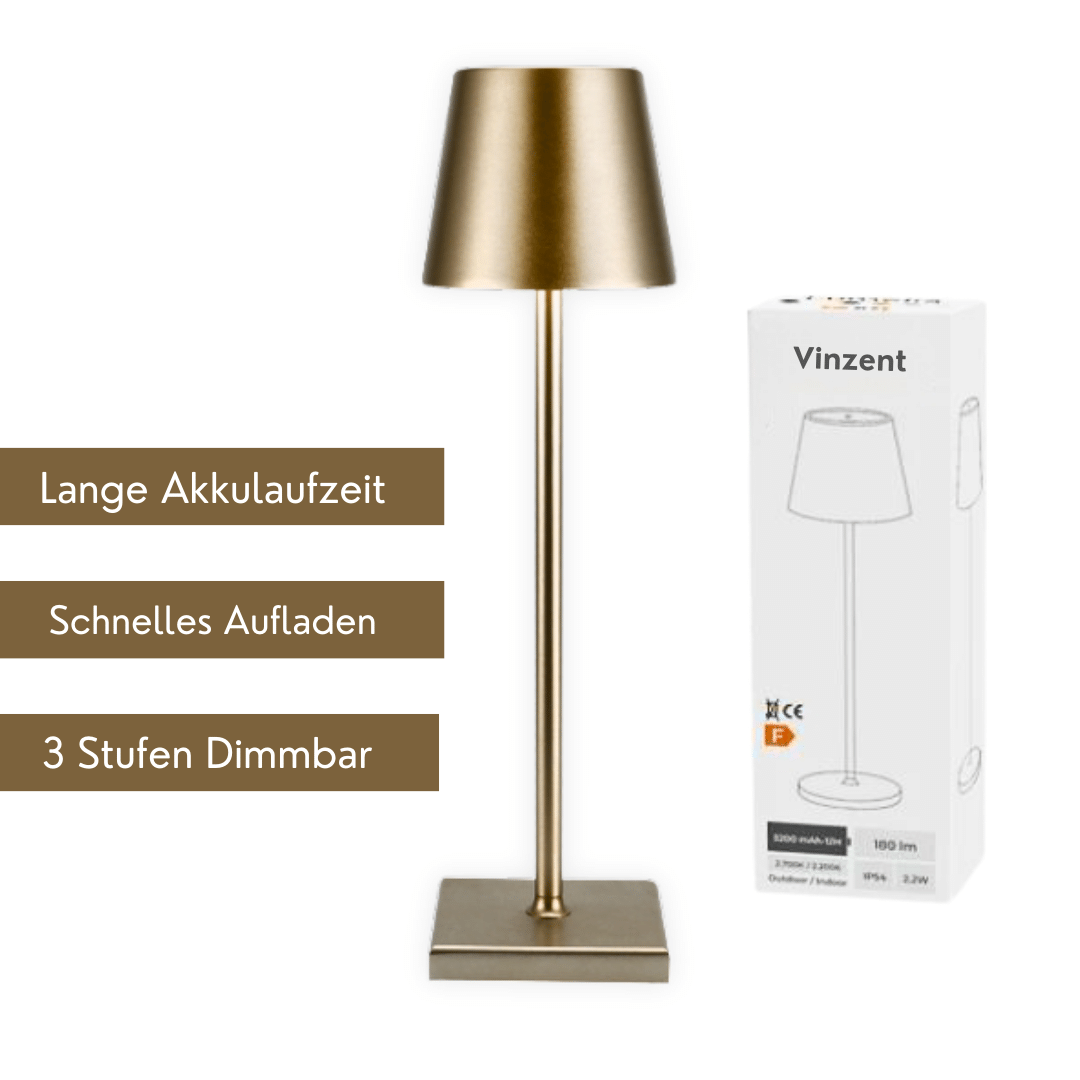 Vinzent - Kabellose Designer Lampe