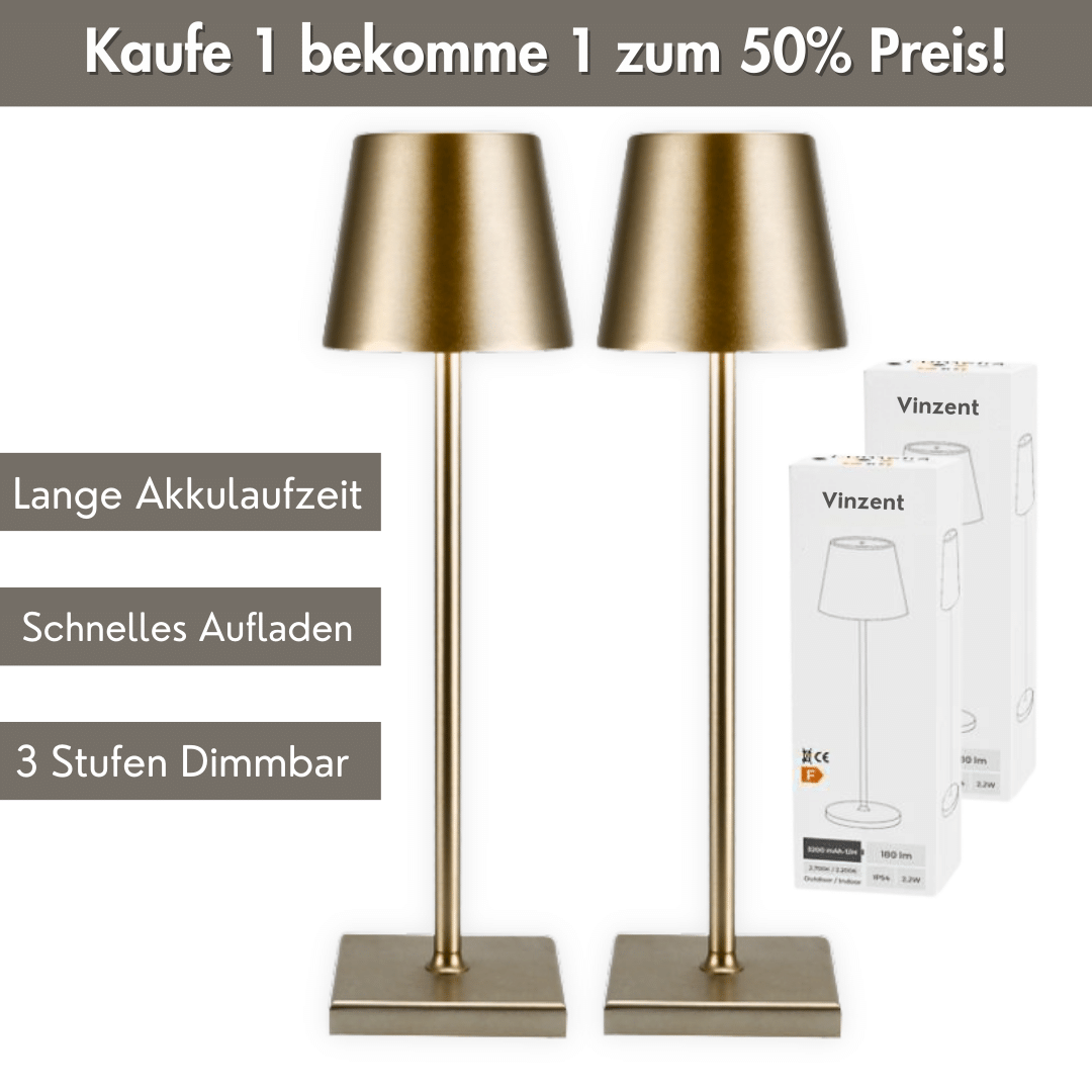 Vinzent - Kabellose Designer Lampe